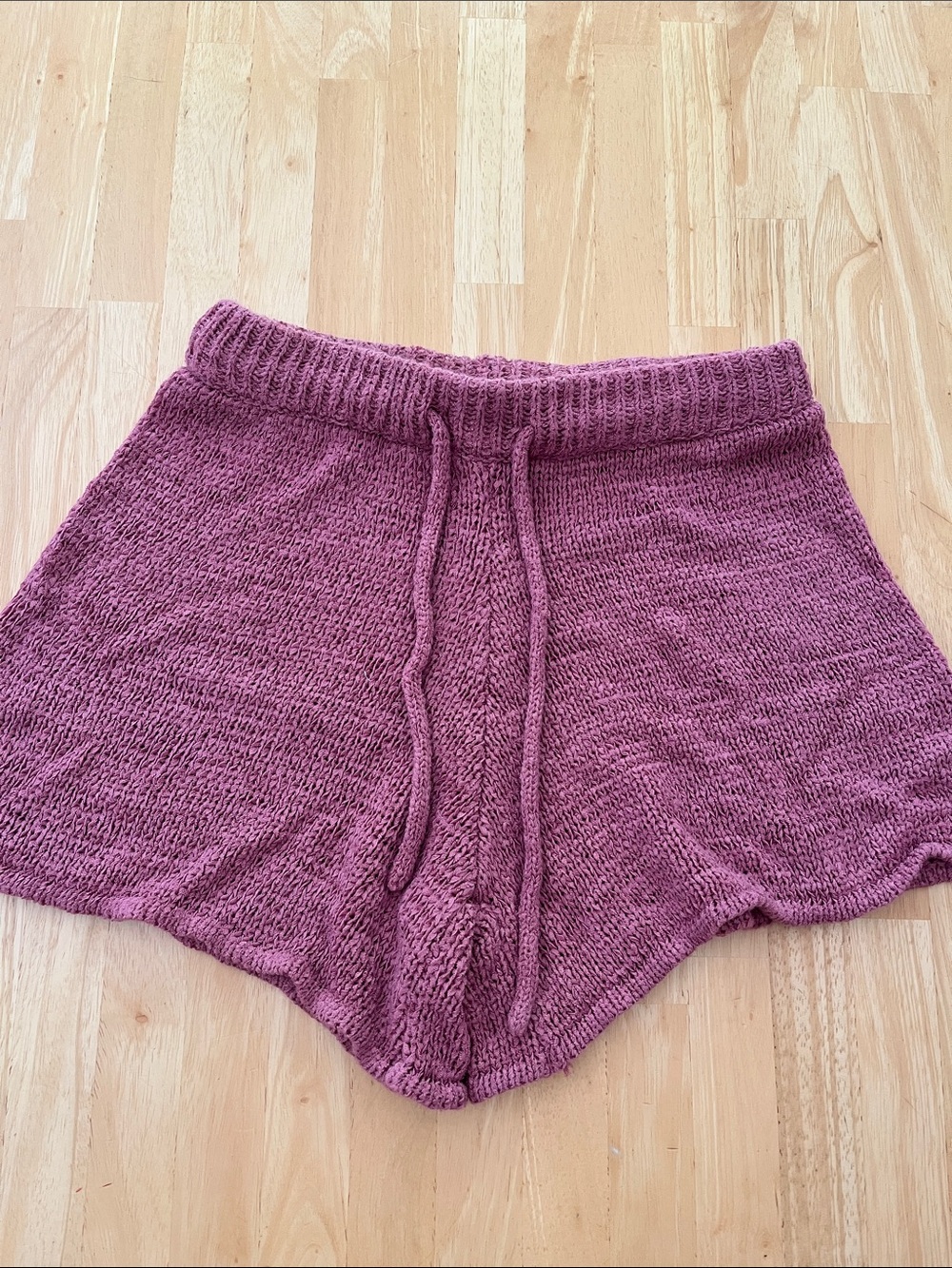 VICI By Together Knit Drawstring Shorts - Mauve